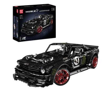 Zabawka edukacyjno-interaktywna Mould King Klocki konstrukcyjne Mustang czarny 2943 el. zestaw 13108S